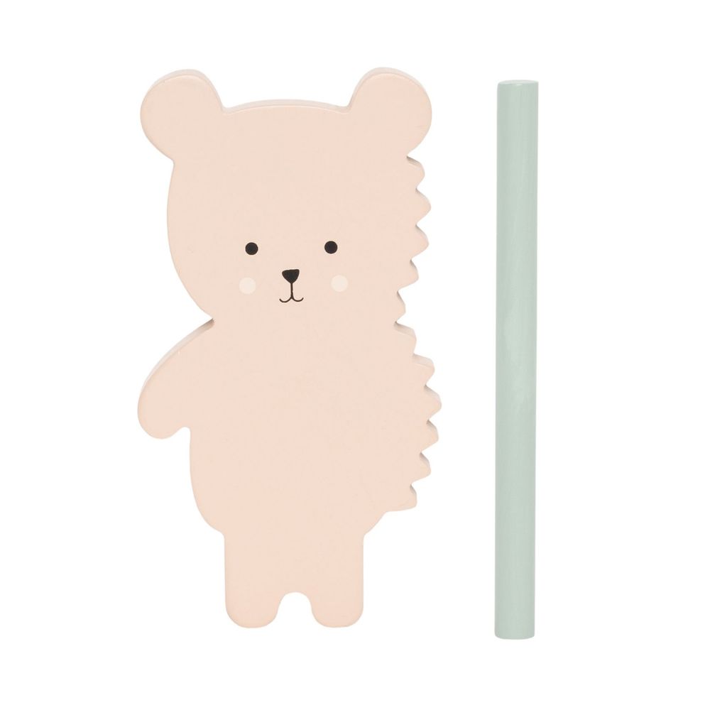 جابادابادو - مجموعة آلات موسيقية خشبية للأطفال - دمية دب - 5 قطع