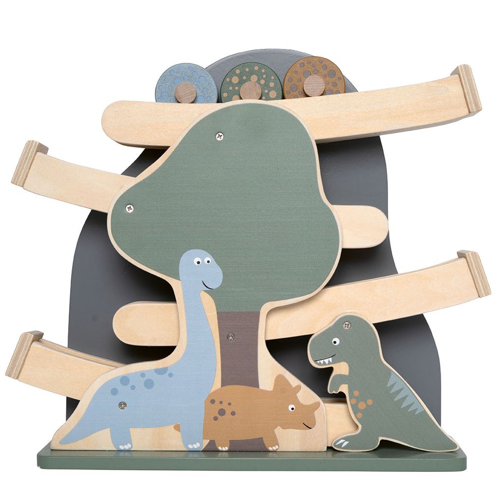 Jabadabado Wooden Egg Roller Toy Set - Dino