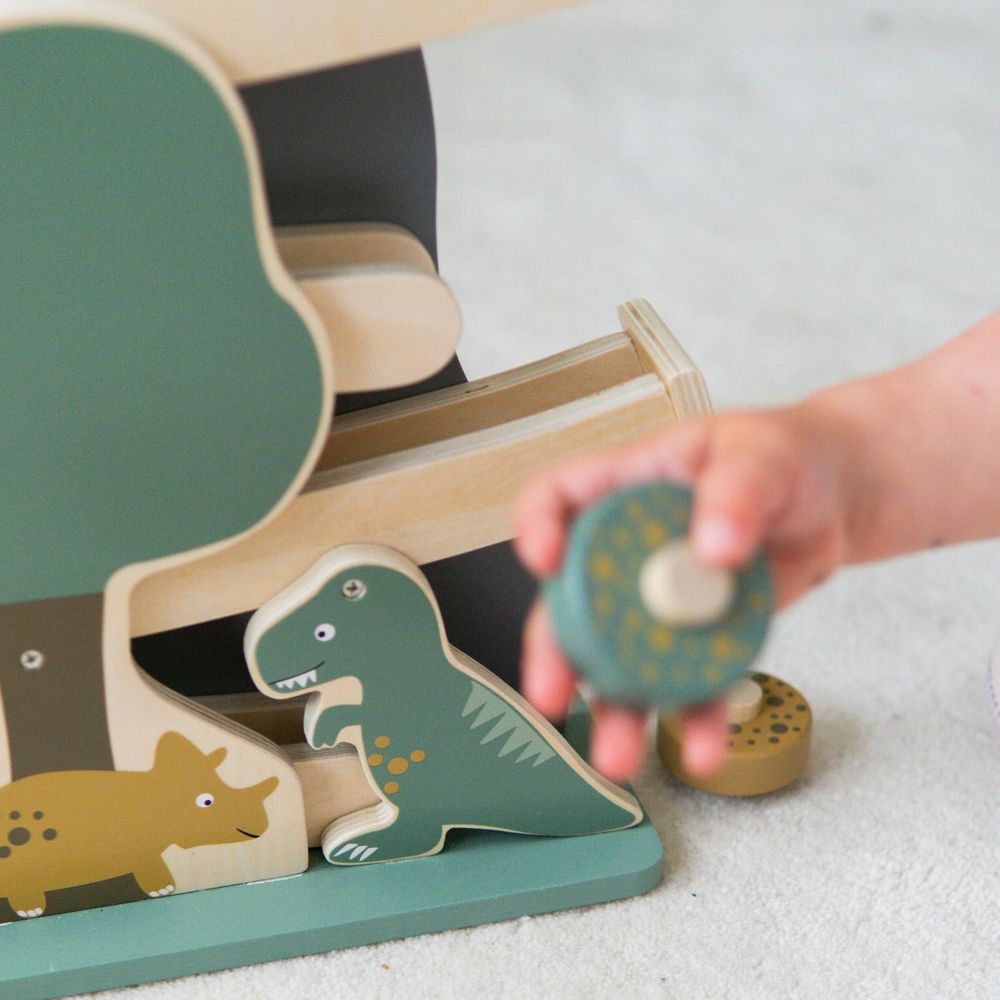 Jabadabado Wooden Egg Roller Toy Set - Dino