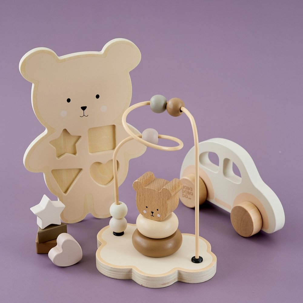 Jabadabado Wooden Toy Gift Set - Teddy - 3 Pcs