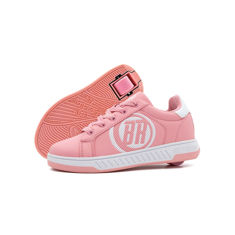 بريزي رولرز - أحذية أطفال - زهري/أبيض