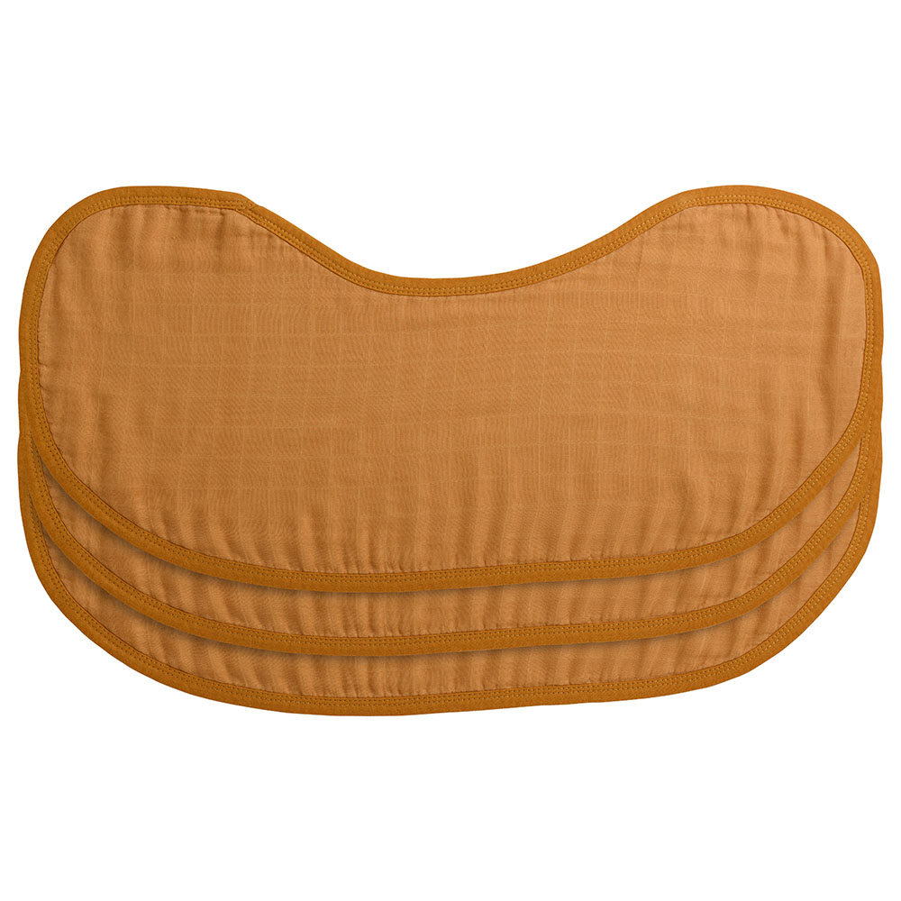 Anvi Baby - Organic Burp & Bib Cloth Pack Of 3 - Mustard