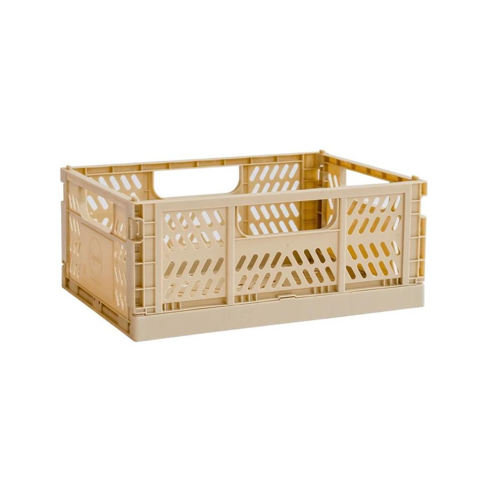 3 Sprouts - Modern Folding Crate - Medium - Sand