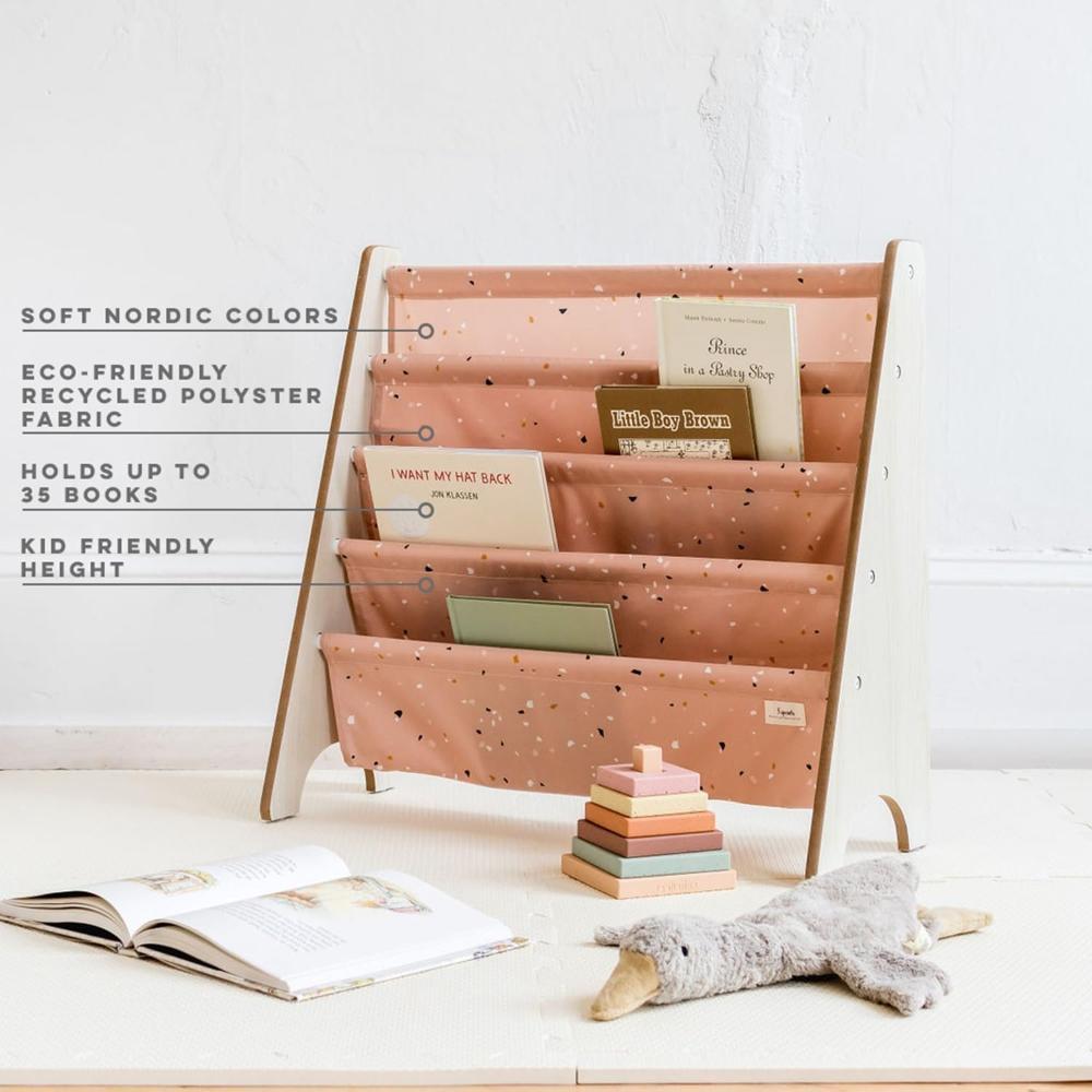 3 Sprouts - Recycled Book Rack - Terrazzo Clay