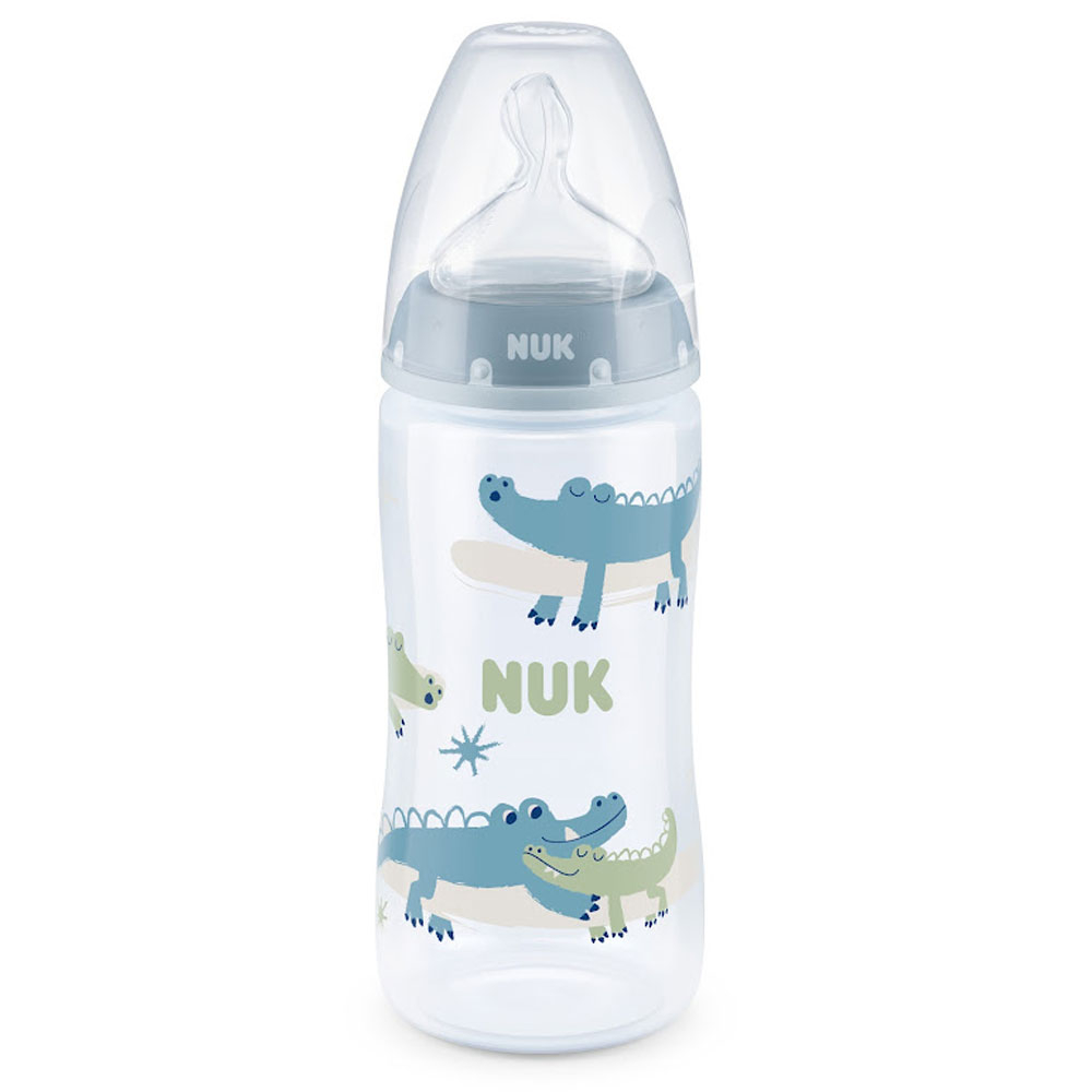 NUK - First Choice+ Baby Bottle 300ml 0-6m - Blue