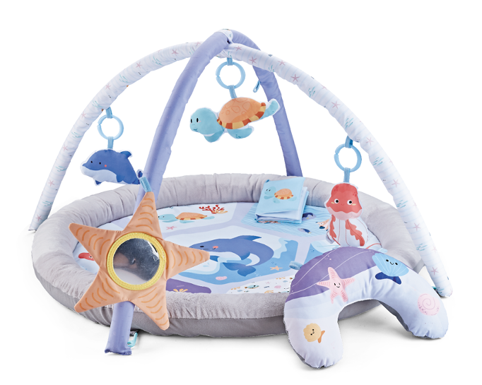 A Thousand And One Cuddles - Plush Ocean Theme Baby Play Mat With 5 Toys