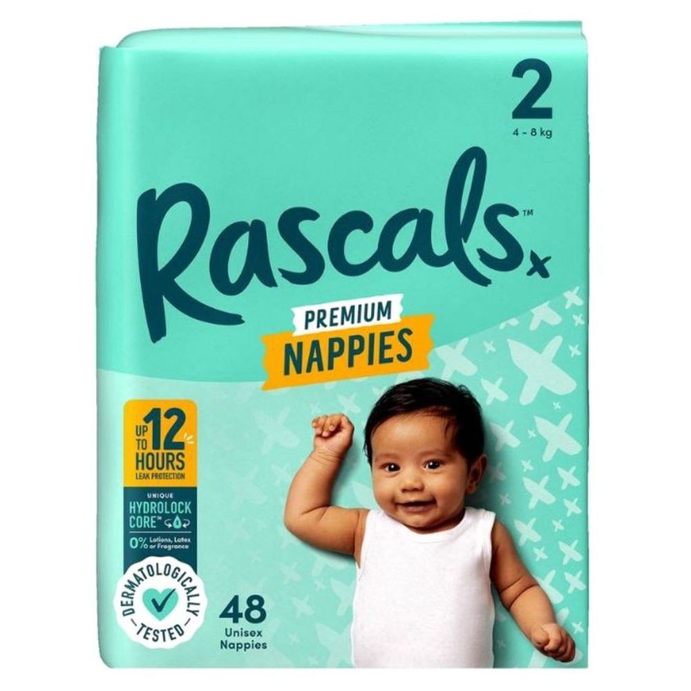 Rascals Premium Baby Diapers - Size 2 - 4-8 kg - 48 Pcs
