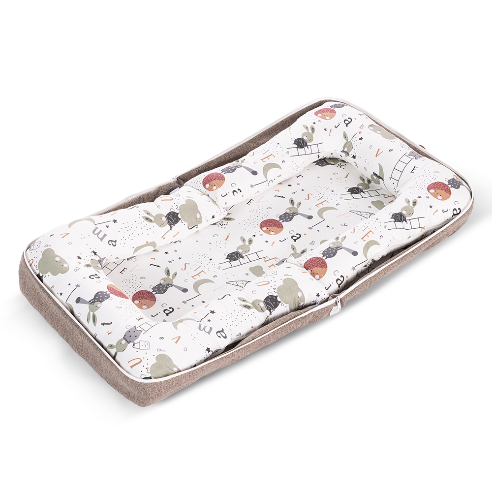 Little Story - Portable Baby Nest & Lounger Sleeping Pod - Brown