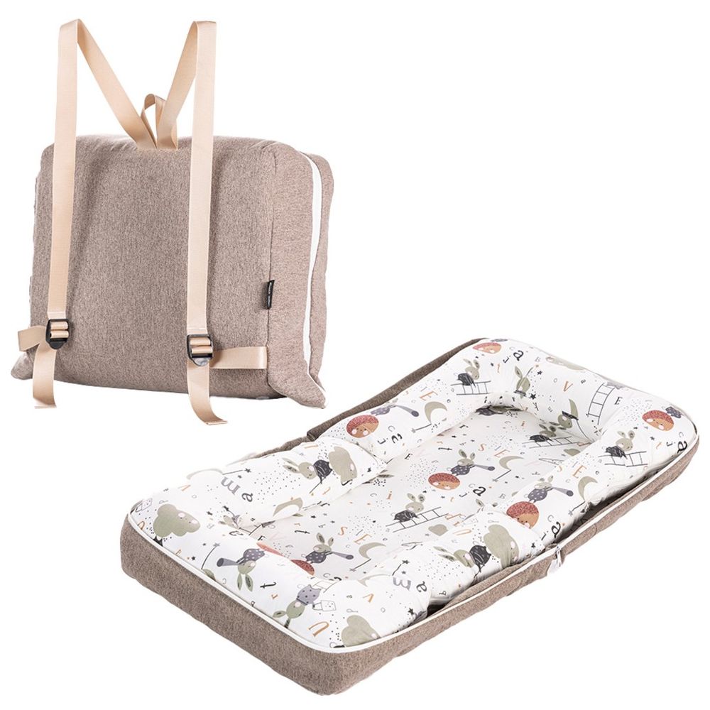 Little Story - Portable Baby Nest & Lounger Sleeping Pod - Brown