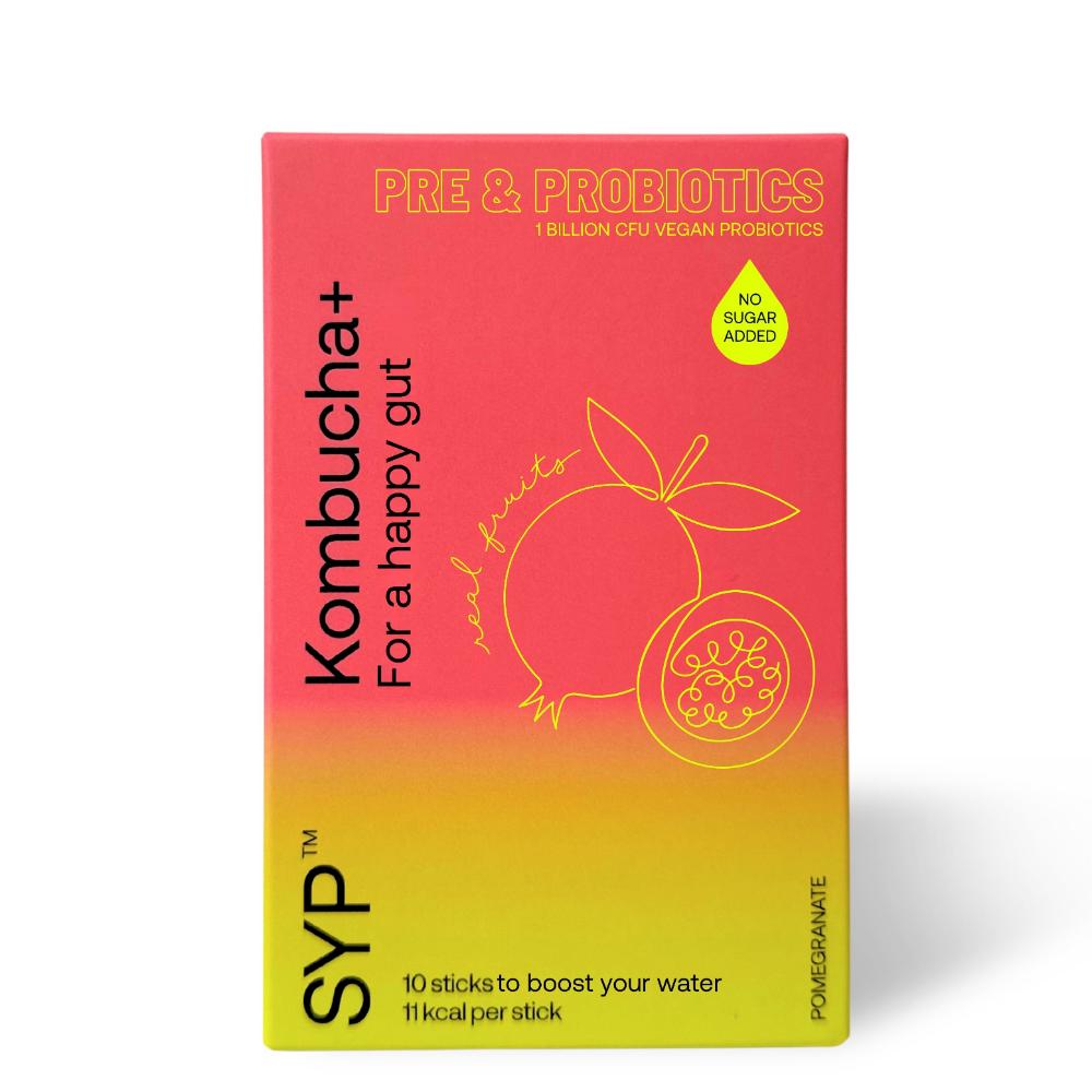 Shake Your Plants - Kombucha+ Probiotics Water Sachets - Pomegranate - 50 g - 10 Pcs