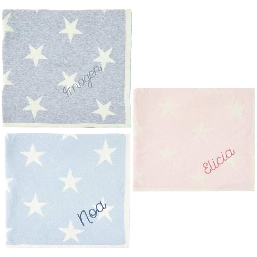 My 1st Years - Personalised Star Intarsia Blanket