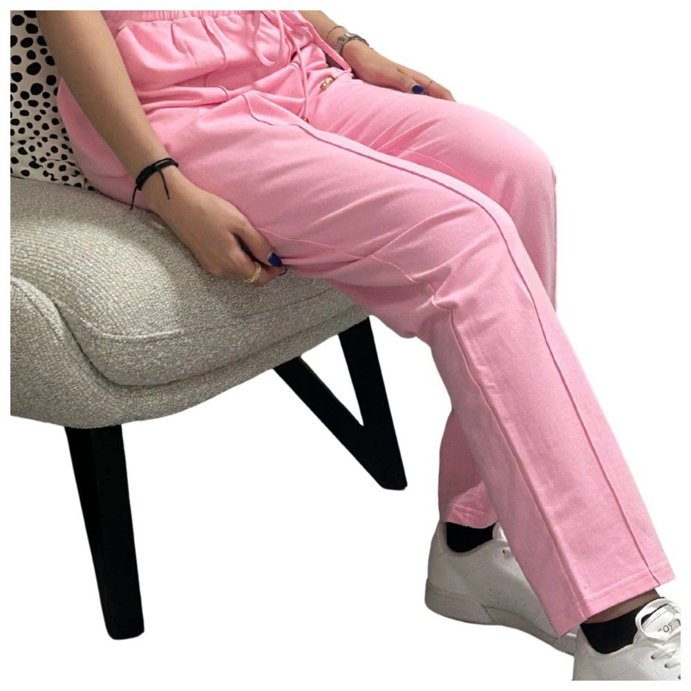 ستايل بغ - بنطال رياضي نسائي مطبوع - زهري علكة