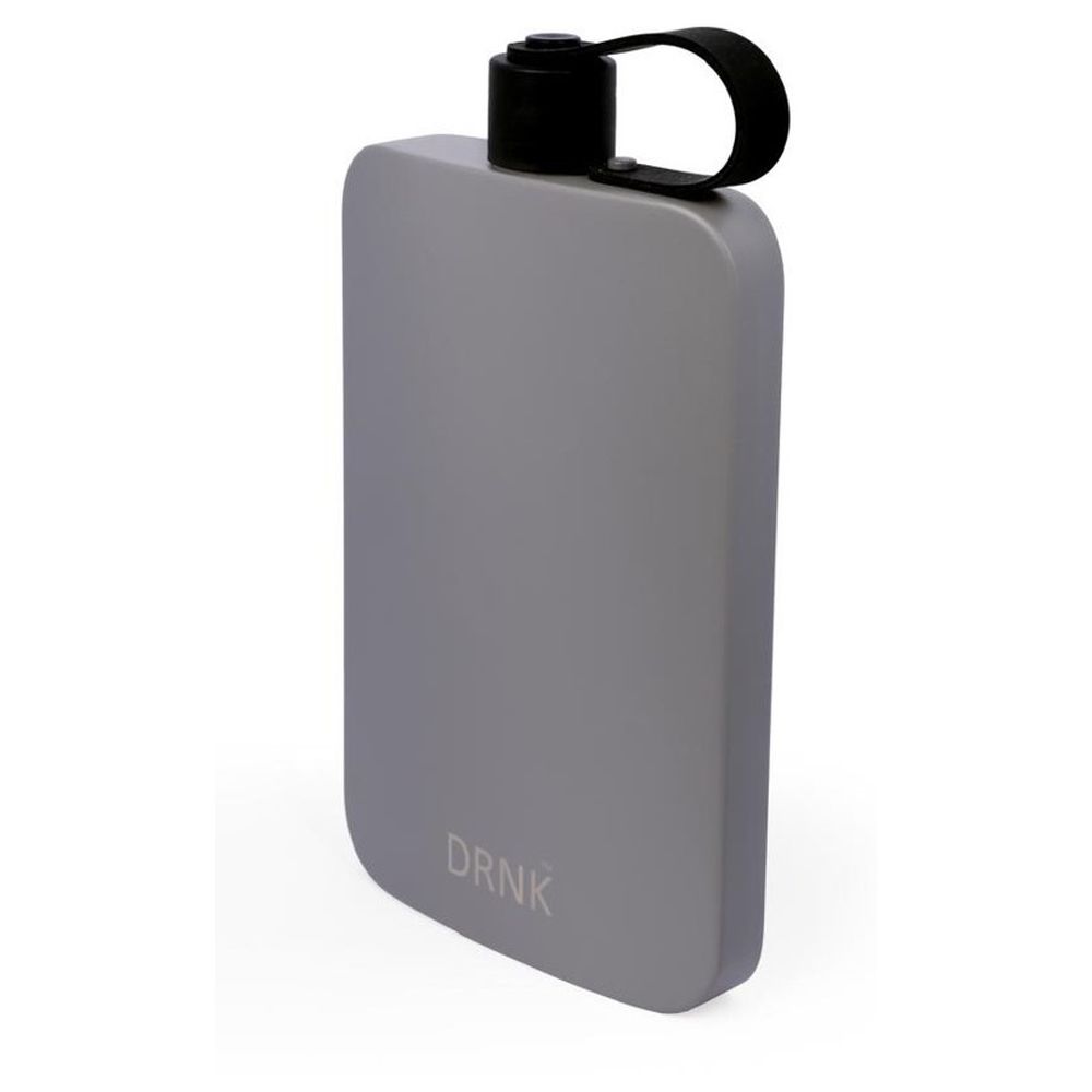 درنك - زمزمية ماء ستانلس ستيل قابلة لإعادة الاستخدام - رمادي - 500 مل
