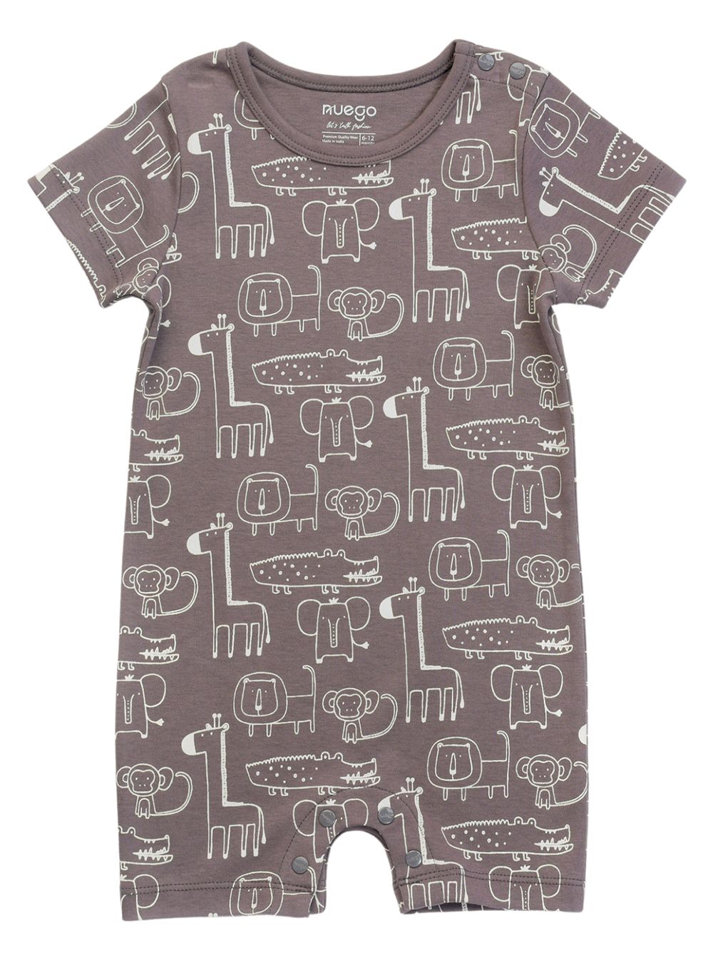 Nuego - Bodysuit/Onesies For Baby Boy - 2pc Set - Brown & Black