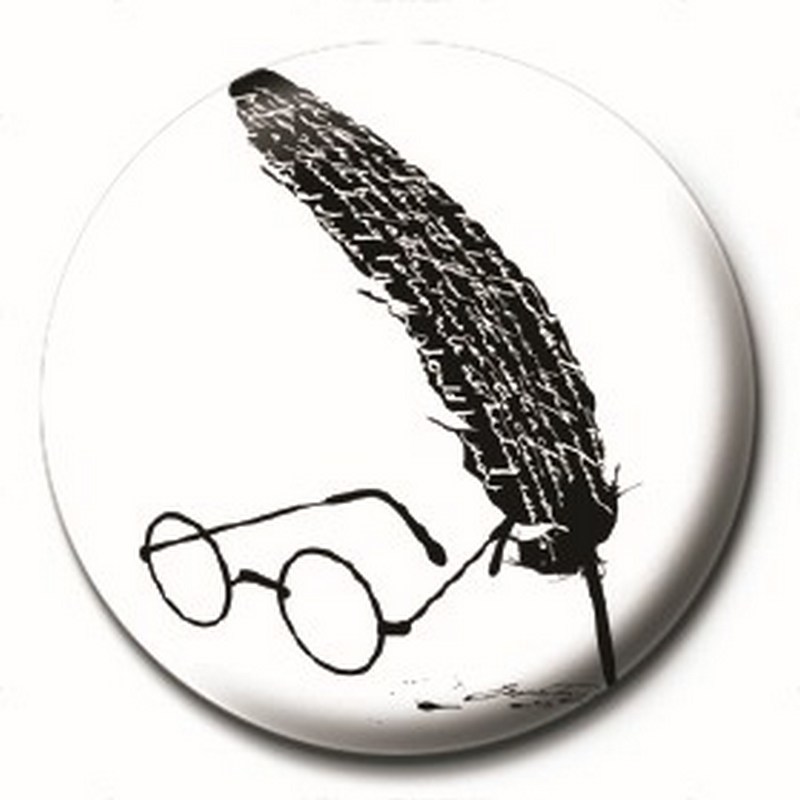 Pyramid International - Harry Potter Glasses & Feather Button Badge