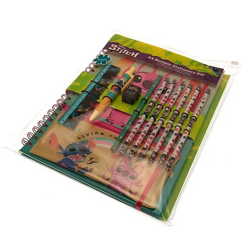 بيراميد انترناشونال - مجموعة قرطاسية A4 - ديزني ستيتش - 12 قطعة