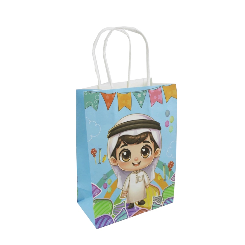 Doodle Kiddo - Ramadan Eid Boy Printed Paper Bags - Pack of 6
