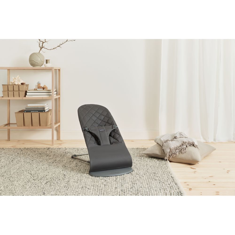 BABYBJORN Bliss Woven Baby Bouncer - Cotton Anthracite