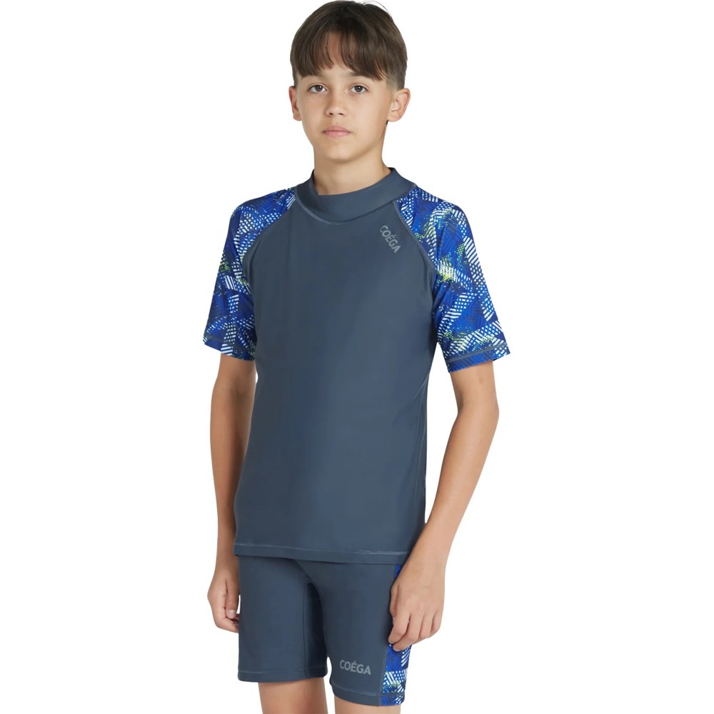 Coega Sunwear - 2pc-Set - Boy's Swimsuit - Grey Blue Stripes