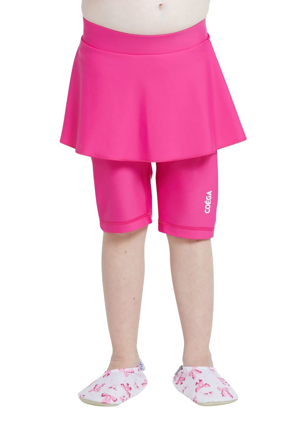 ملابس الشمس كويغا - شورت بجيب تنورة للبنات - زهري