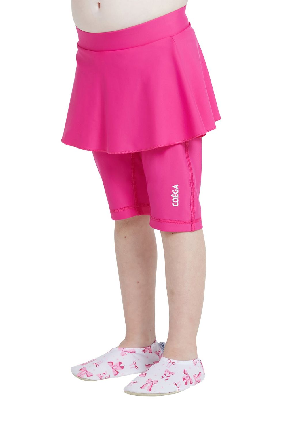 ملابس الشمس كويغا - شورت بجيب تنورة للبنات - زهري