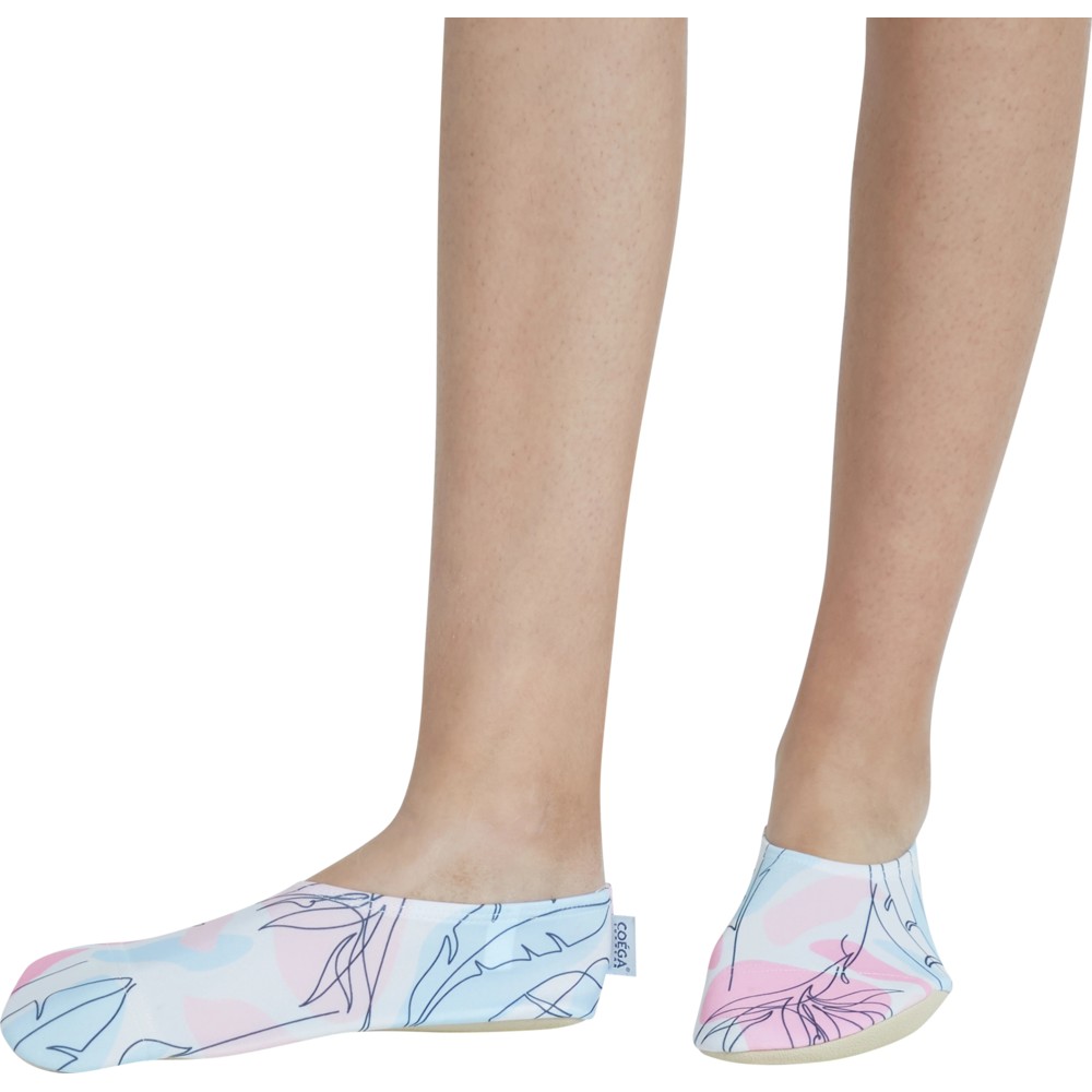 ملابس الشمس كويغا - أحذية مسبح للبنات - رسومات أزهار سوداء