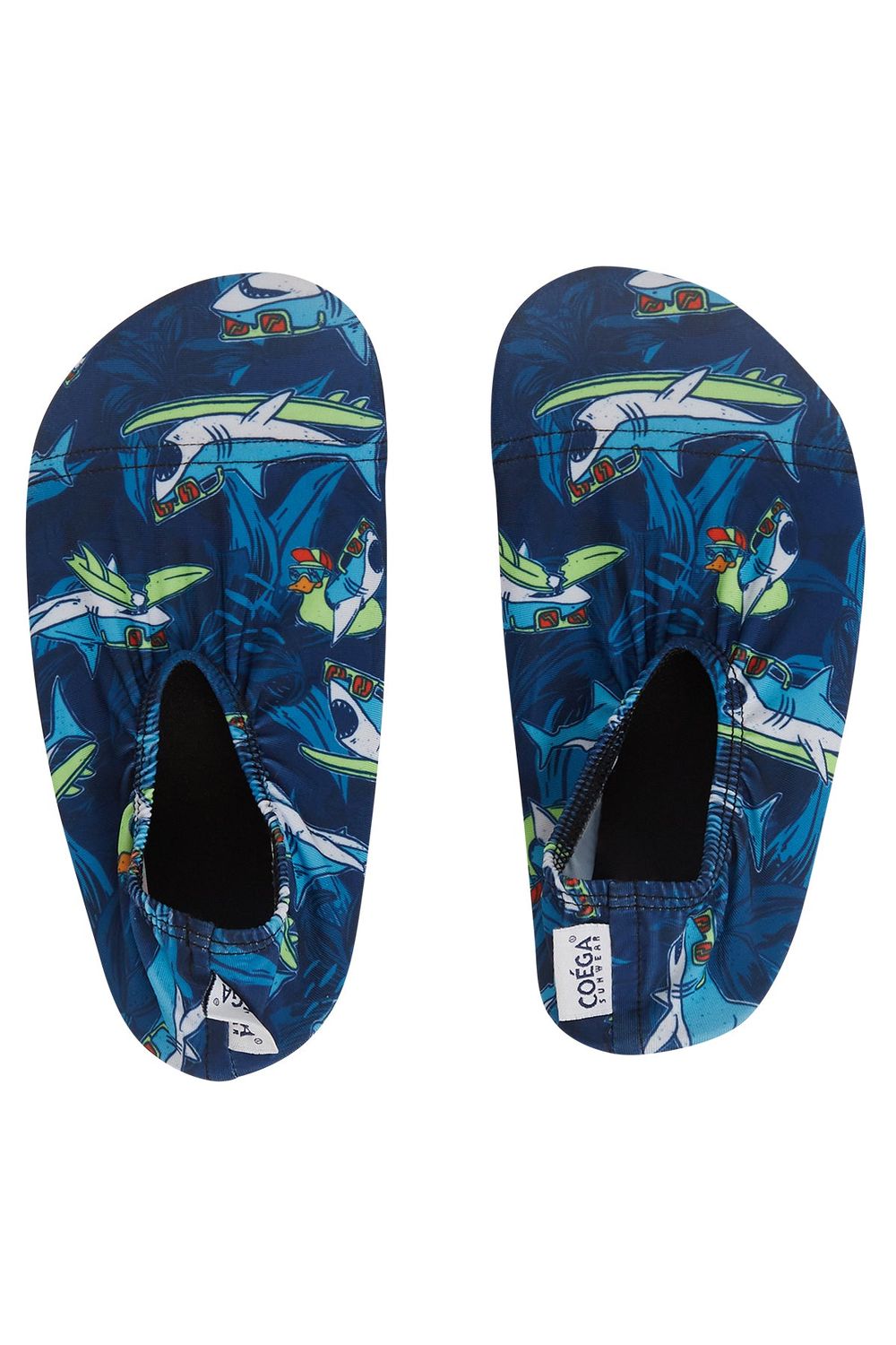 Coega Sunwear - Boys' Pool Shoes - Navy Sharks