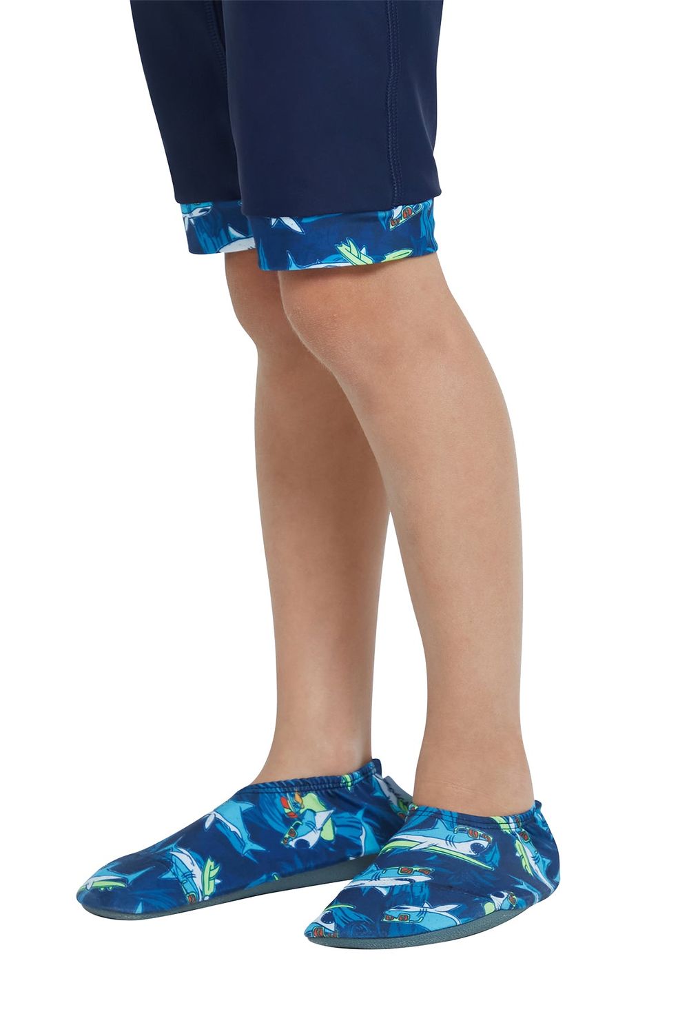Coega Sunwear - Boys' Pool Shoes - Navy Sharks