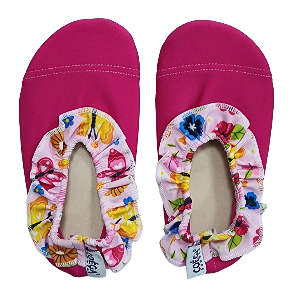 ملابس الشمس كويغا - أحذية مسبح للبنات - أزهار زهرية