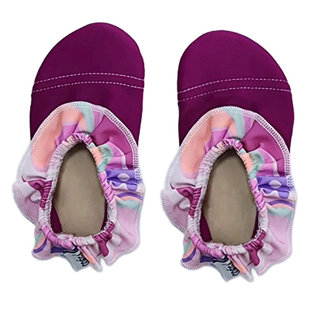 ملابس الشمس كويغا - أحذية مسبح للبنات - بقع بنفسجية مبهجة