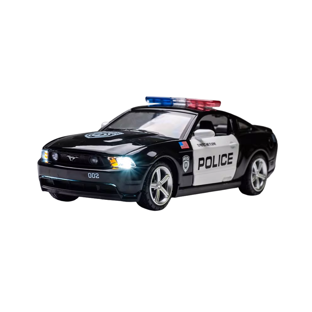 Babycare - Ford Mustang GT Police Toy Car - Black - 1 Pc