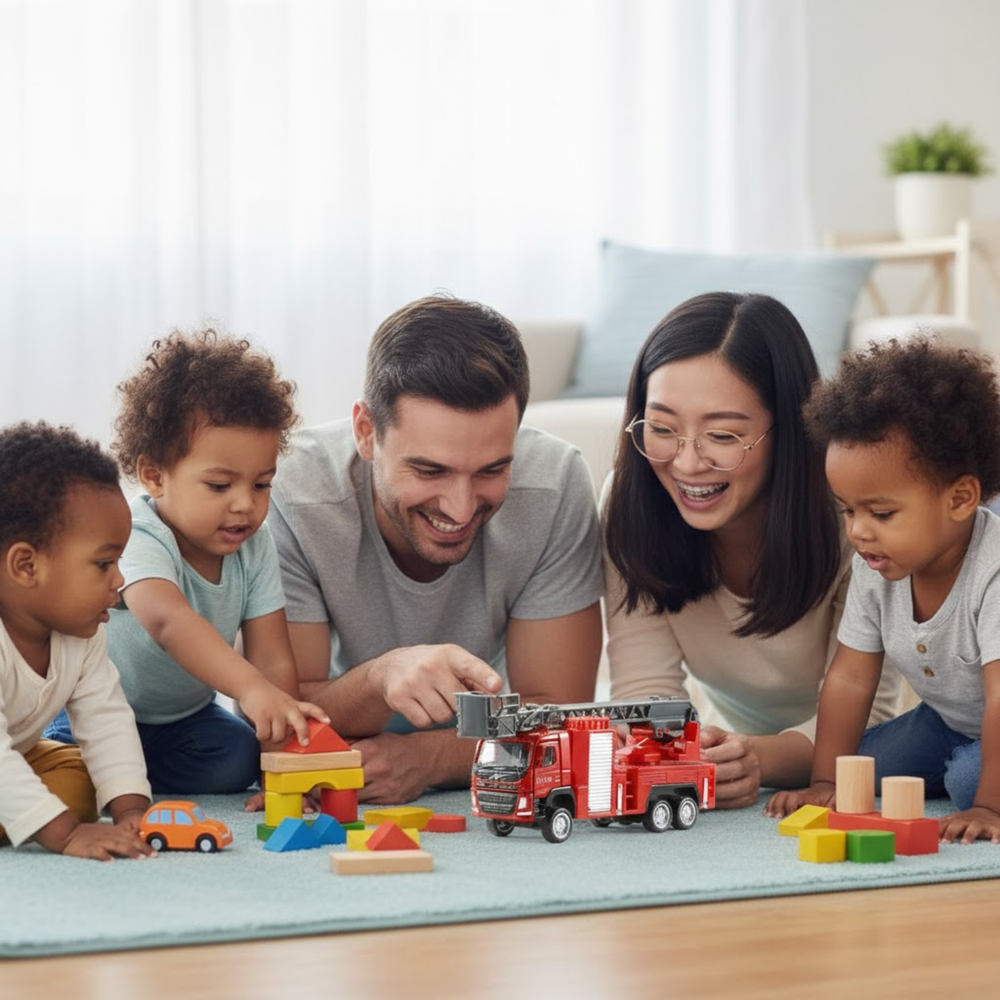 Babycare - Volvo Ladder Fire Truck Vehicle Toy - Red