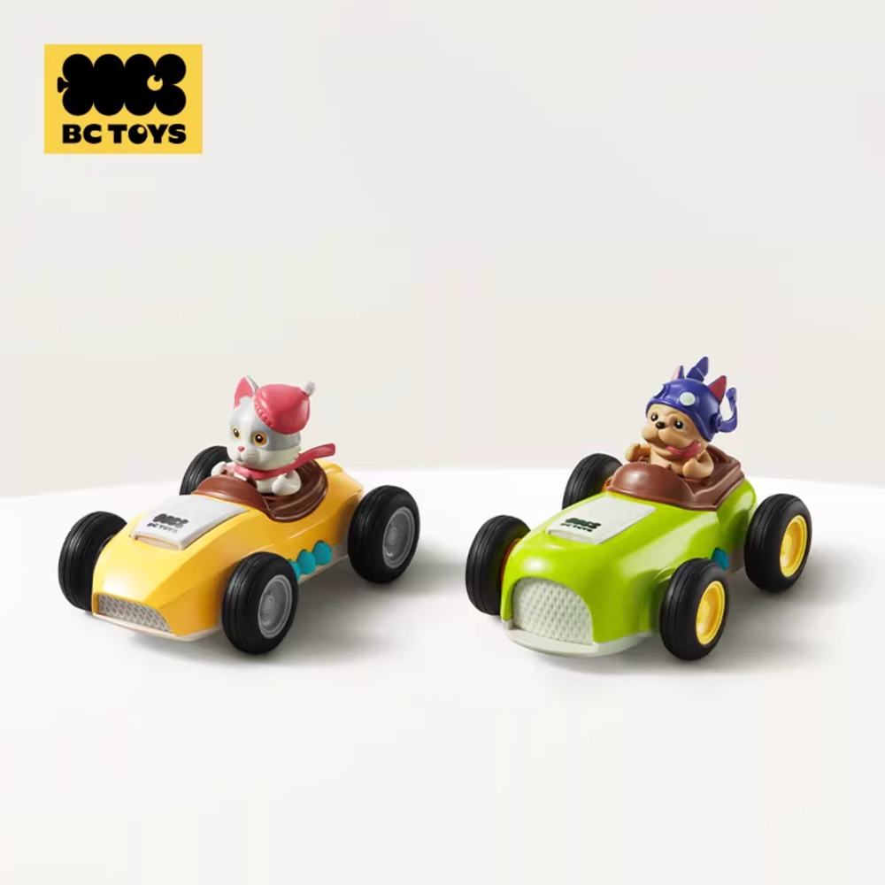 Babycare - Inertia Pullback Toy Car - Multicolor - 2 Pcs
