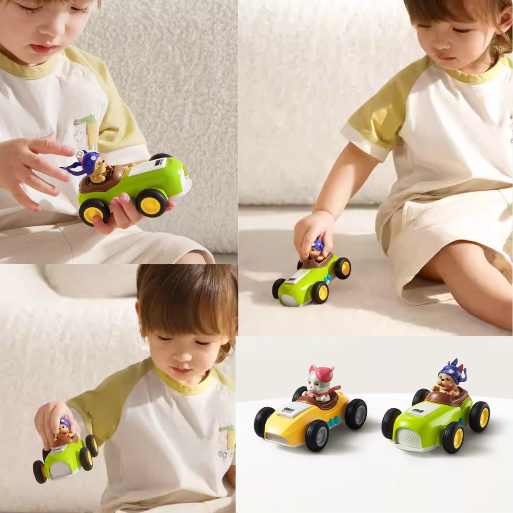 Babycare - Inertia Pullback Toy Car - Multicolor - 2 Pcs