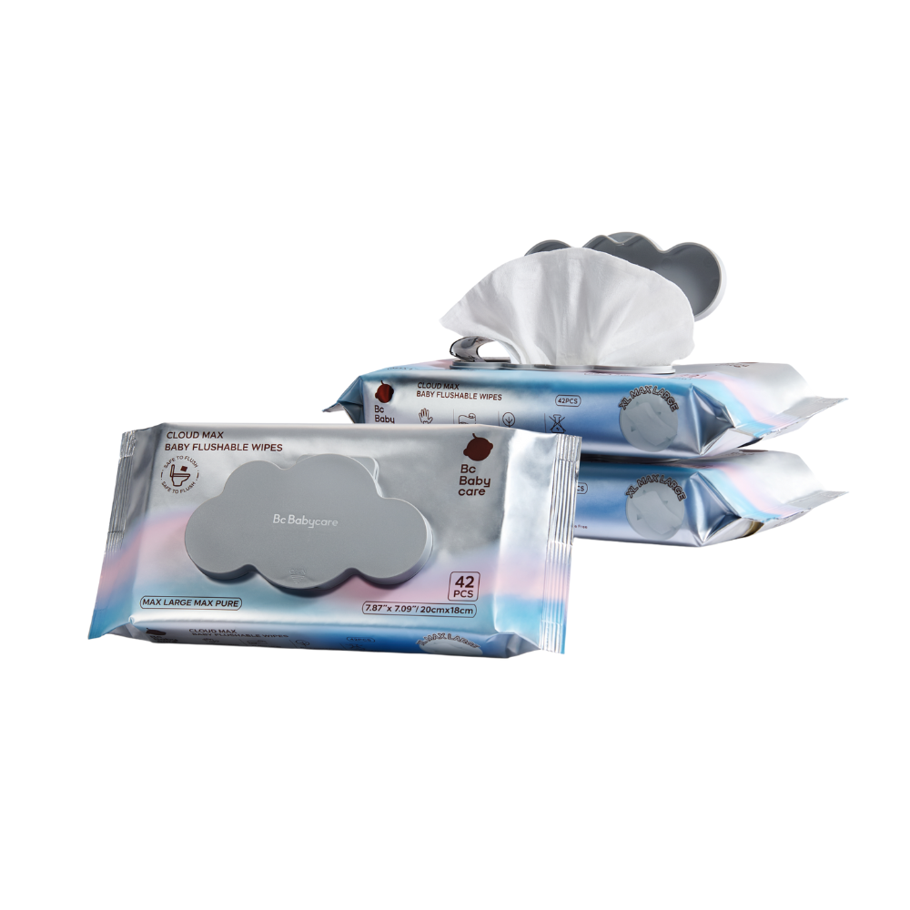 Babycare - Pure Water Flushable Wet Wipes - Pack Of 3 x 42 Pcs