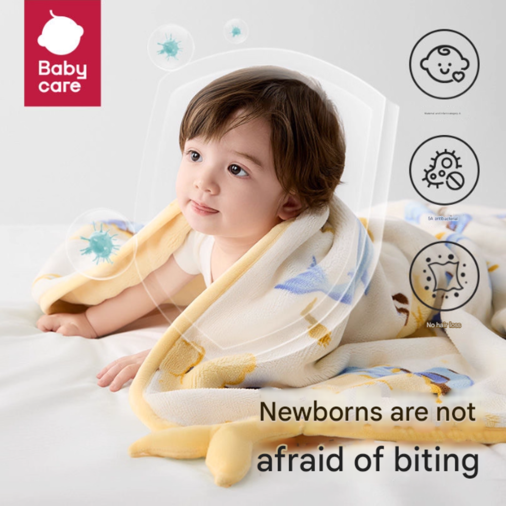 Babycare - Newborn Baby Blanket 100 X 110 Cm - Purple Panda