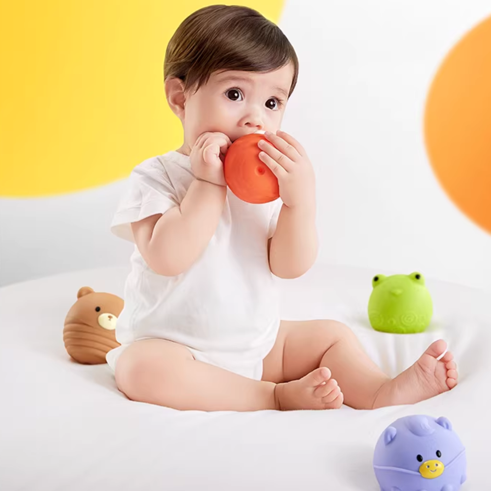 Babycare - Baby Sensory Balls - Multicolor - 8 Pcs