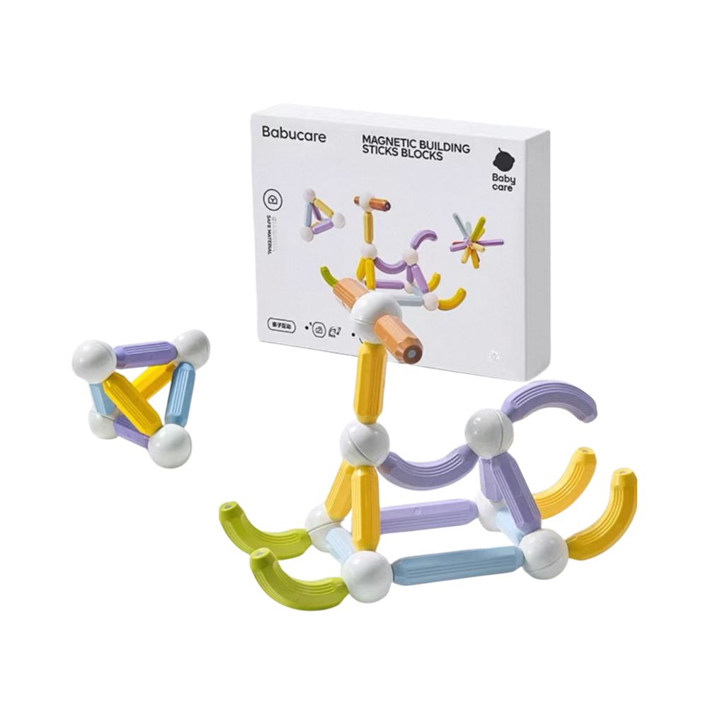 مجموعة أدوات العناية بالأطفال - مكعبات بناء مغناطيسية - أساسية بلس - 30 قطعة