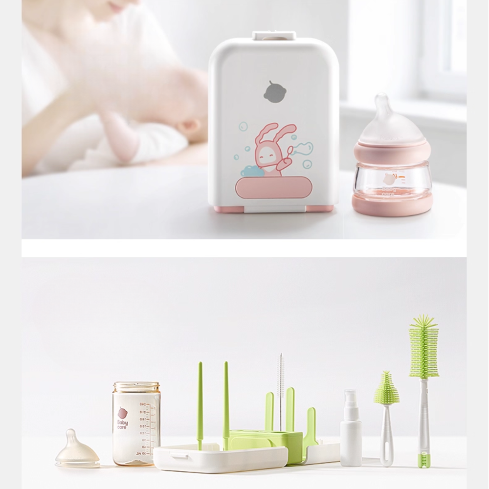 بيبي كير - مجموعة فرش تنظيف رضّاعات للسفر متعدد الوظائف 8 في 1