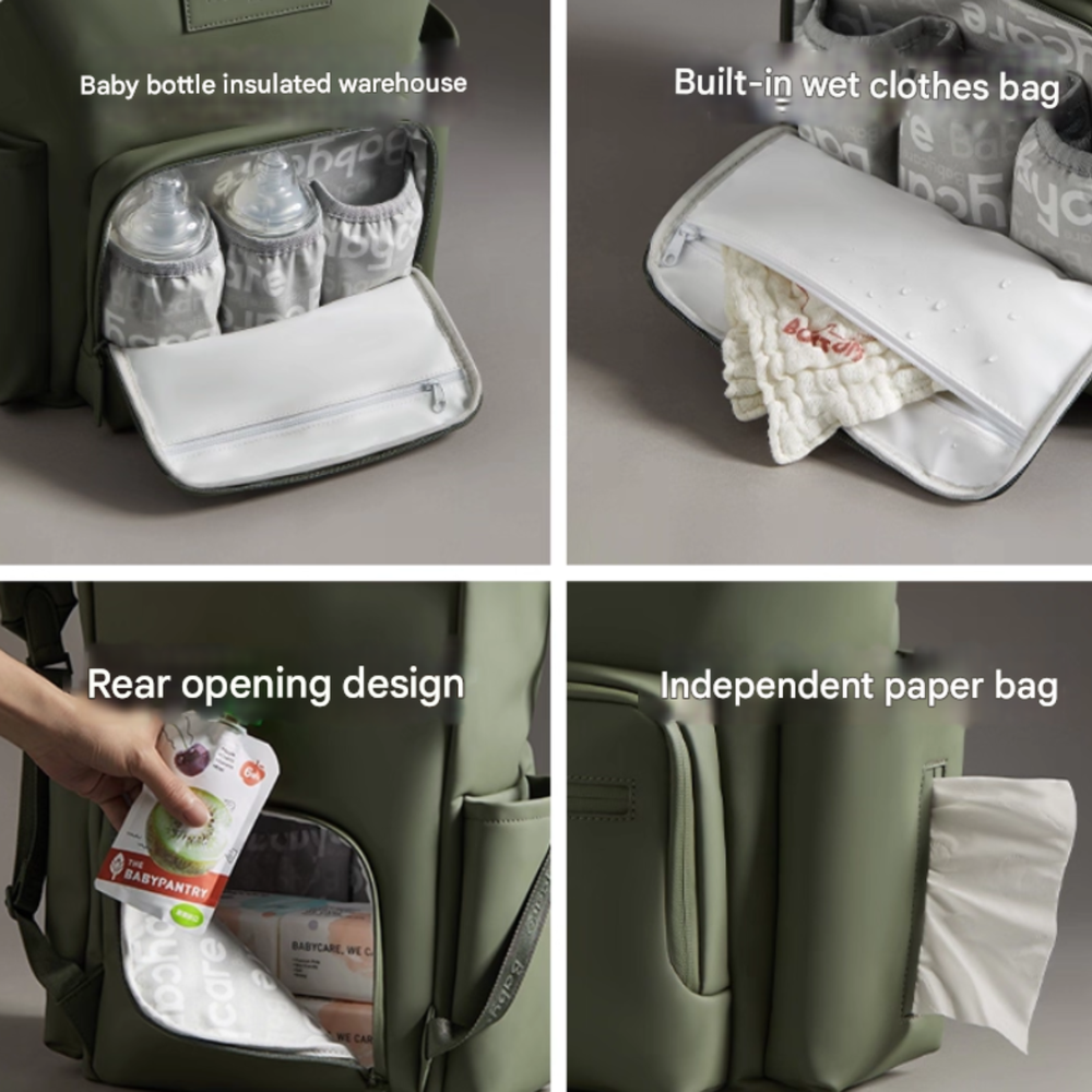 Babycare Diaper Bag - Time Silver - Large