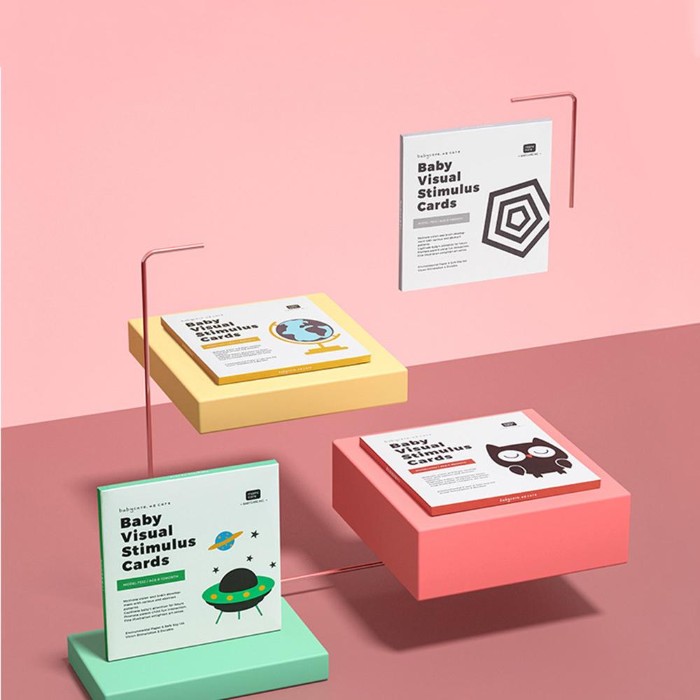 Babycare - Baby Visual Stimulus Flash Cards - Multicolor - 80 Pcs