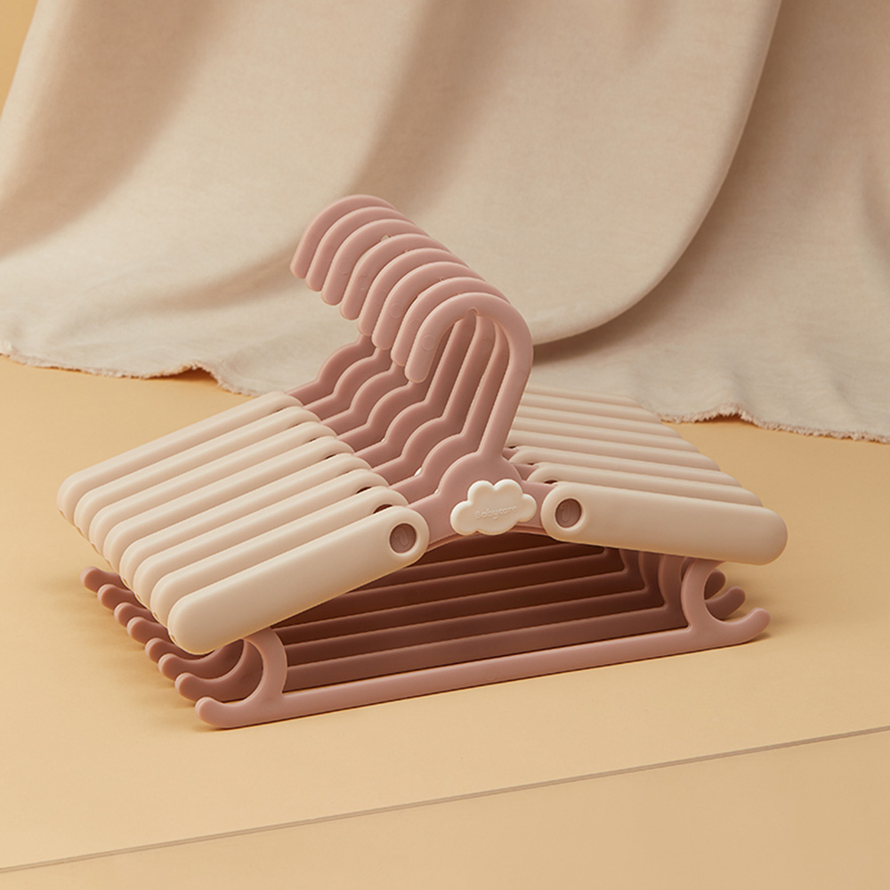 بيبي كير - شماعات أطفال قابلة للتعديل - وردي فاتح