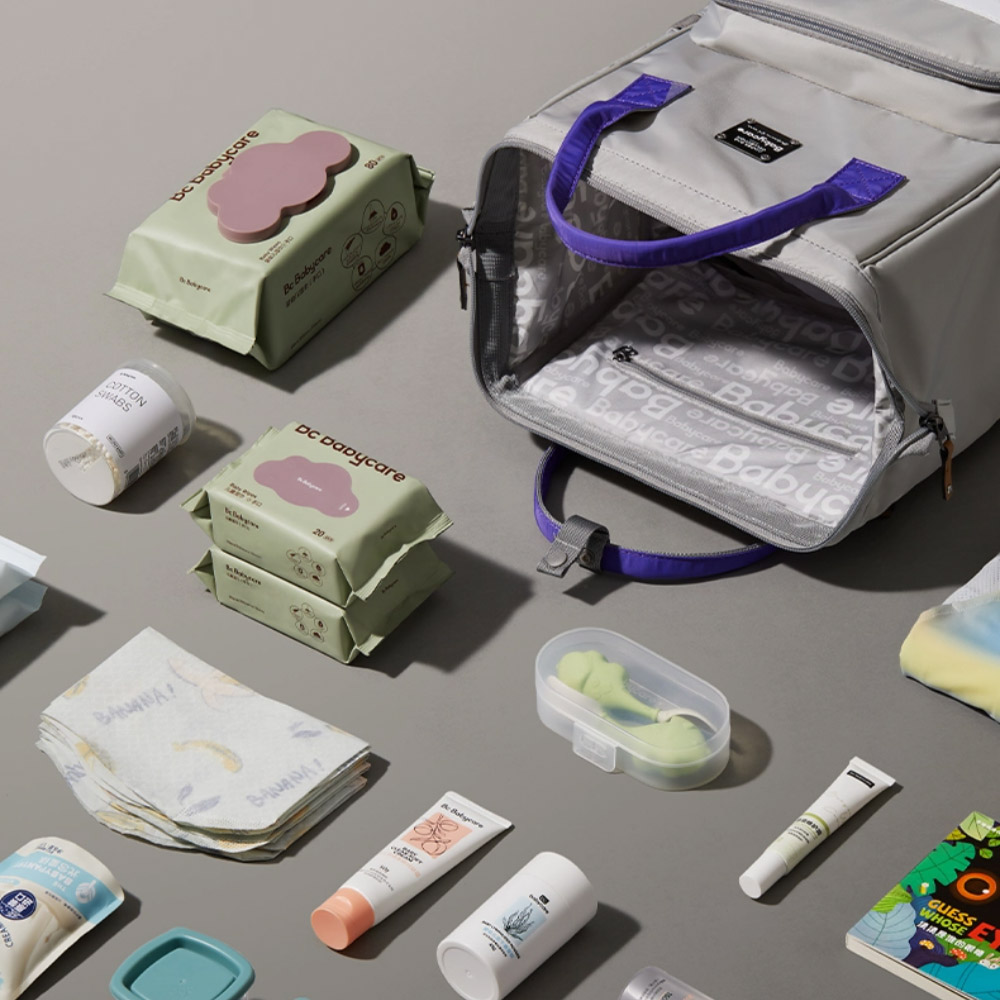 Babycare - Mokado Cheetah Diaper Bag - Blue - Large