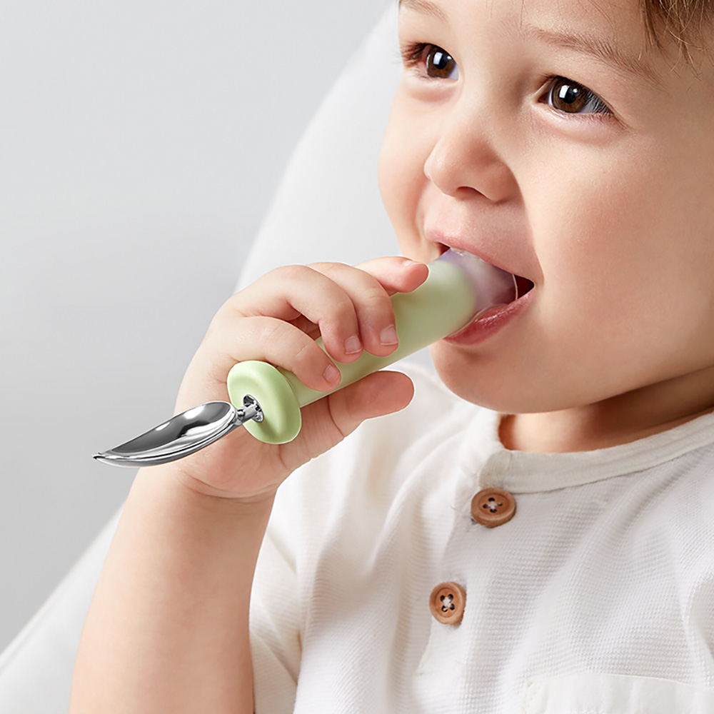 Babycare Spoon & Fork Set - Aqaba White