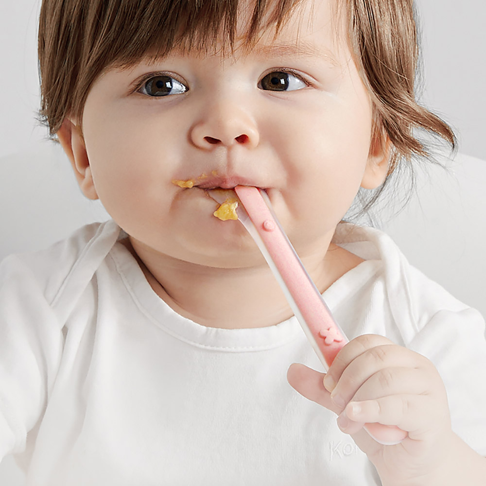 Babycare Baby Silicone Spoons - Lavender Green/Pink - 2 Pcs