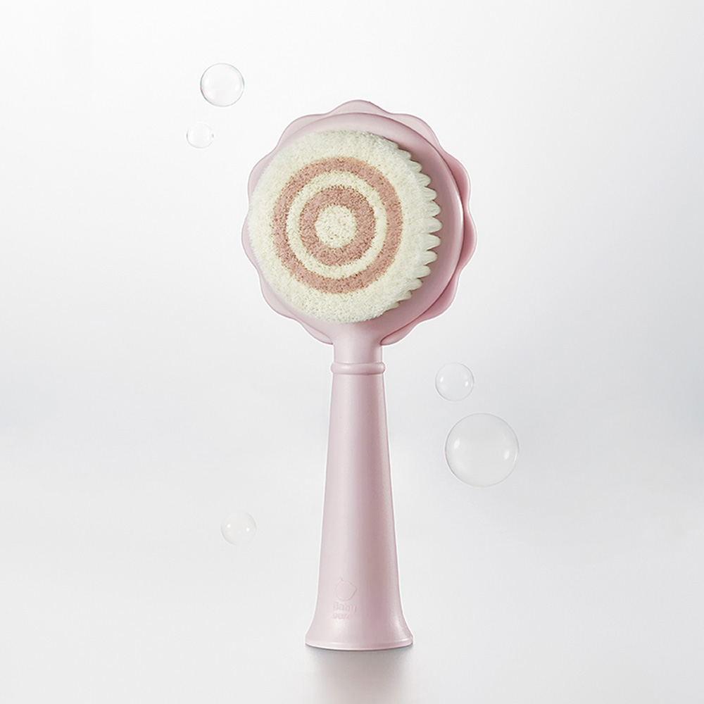 بيبي كير - فرشاة شامبو للأطفال 2 في 1 - زهري فاتح