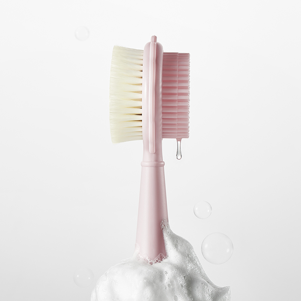 بيبي كير - فرشاة شامبو للأطفال 2 في 1 - زهري فاتح