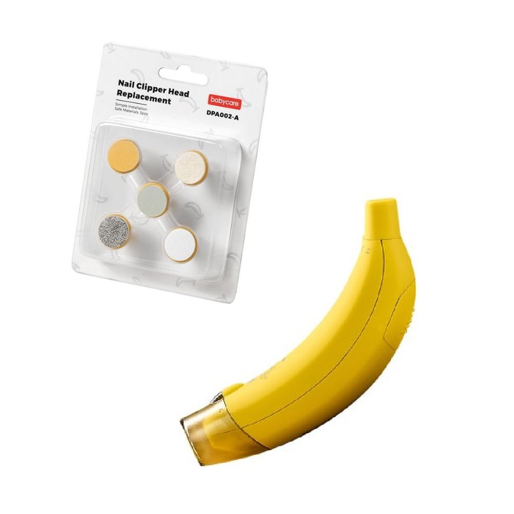 Babycare - Battery Operated Banana Electric Nail Clipper - Yellow