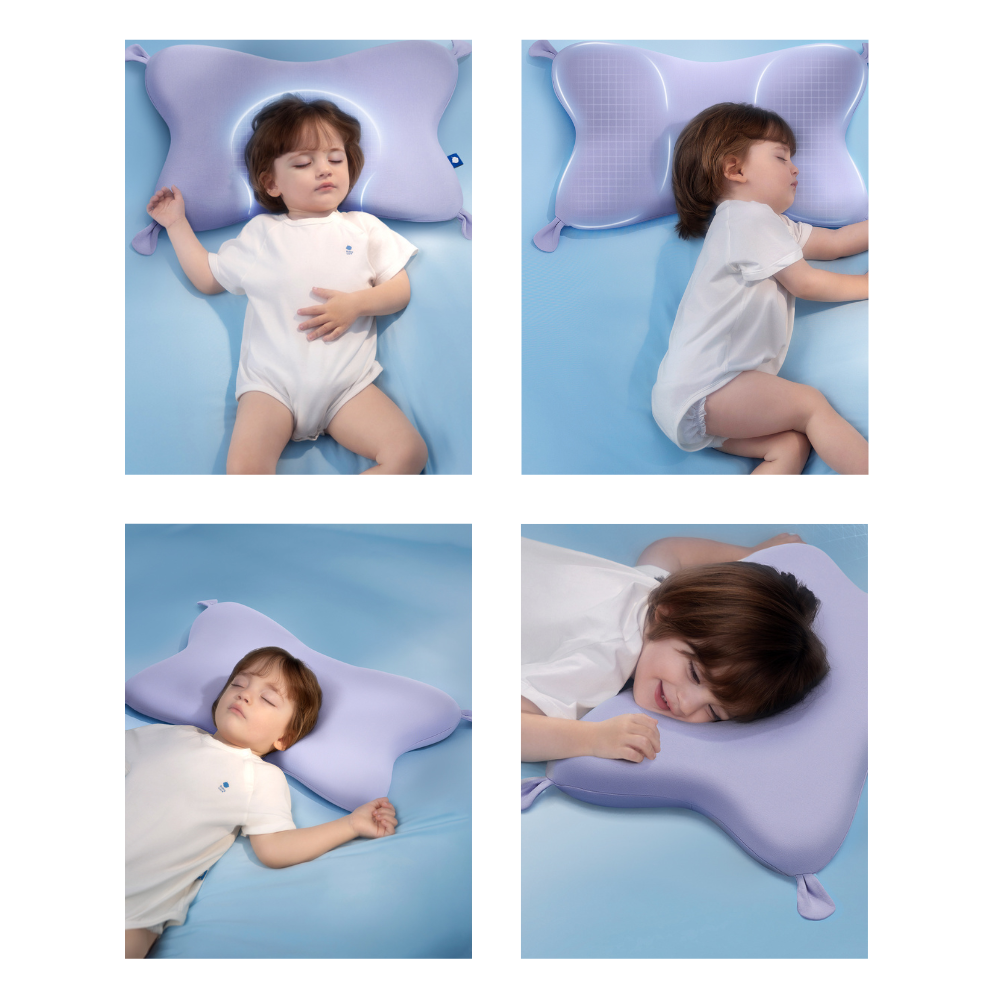 Babycare - Baby Silicone Head Support Pillow - Purple