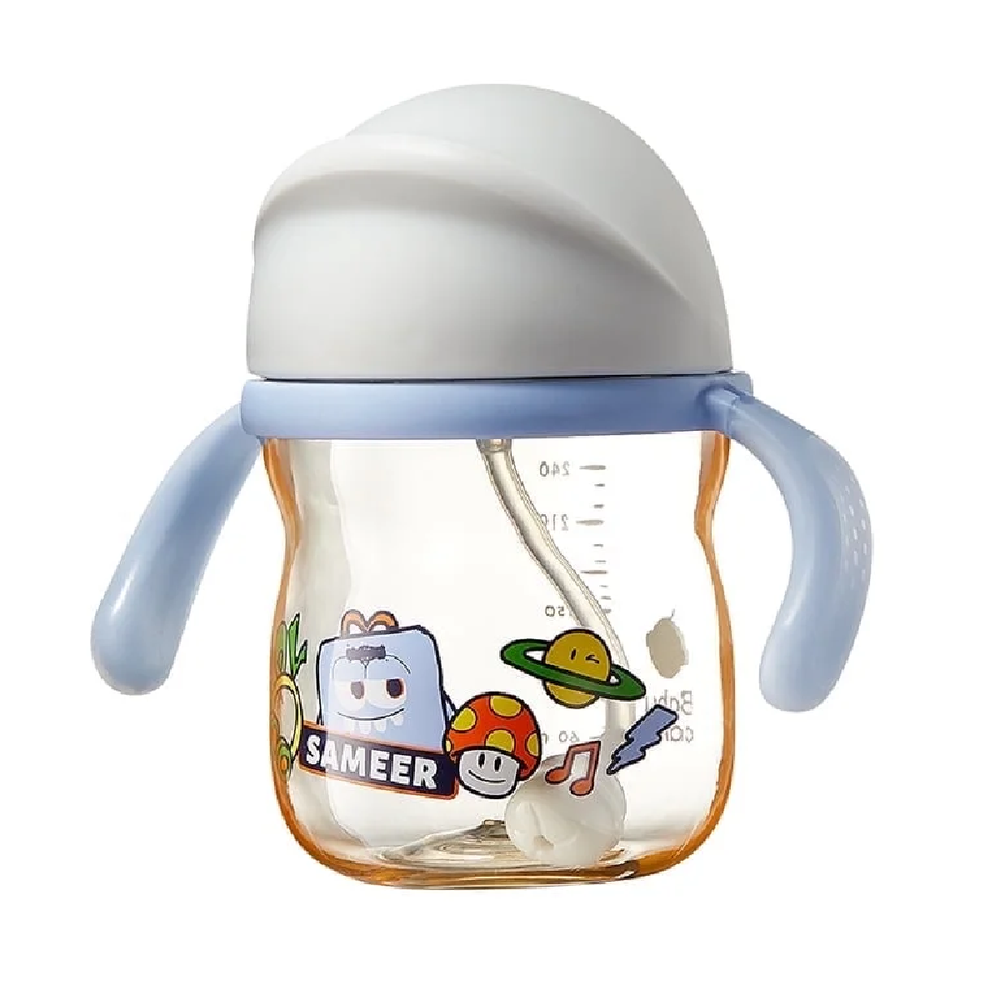 بيبي كير - زمزمية ماء وكوب رشف - 240 مل - متعددة الألوان